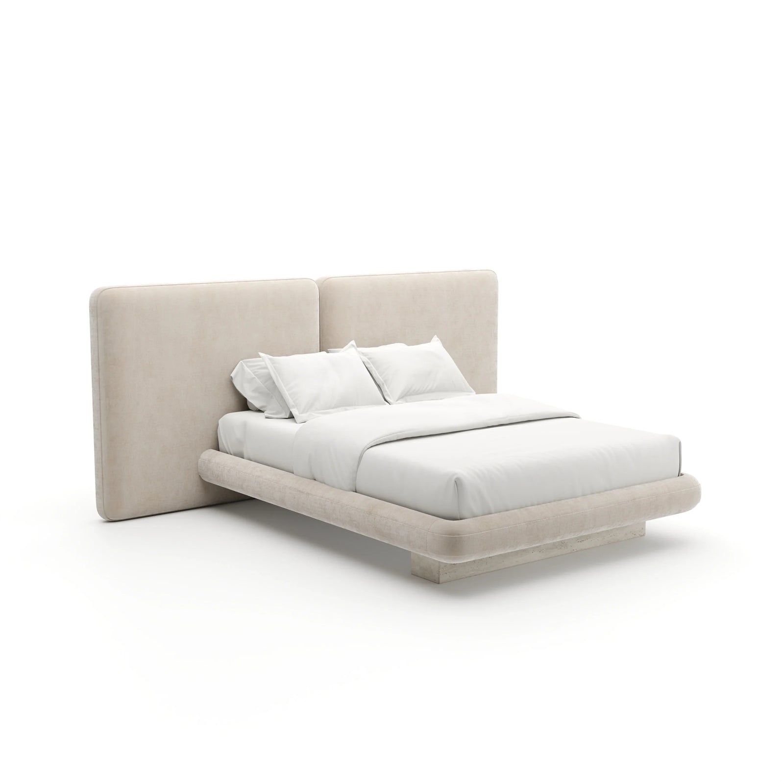 Overlap Uph 2 Panel Qn Bed Ivory