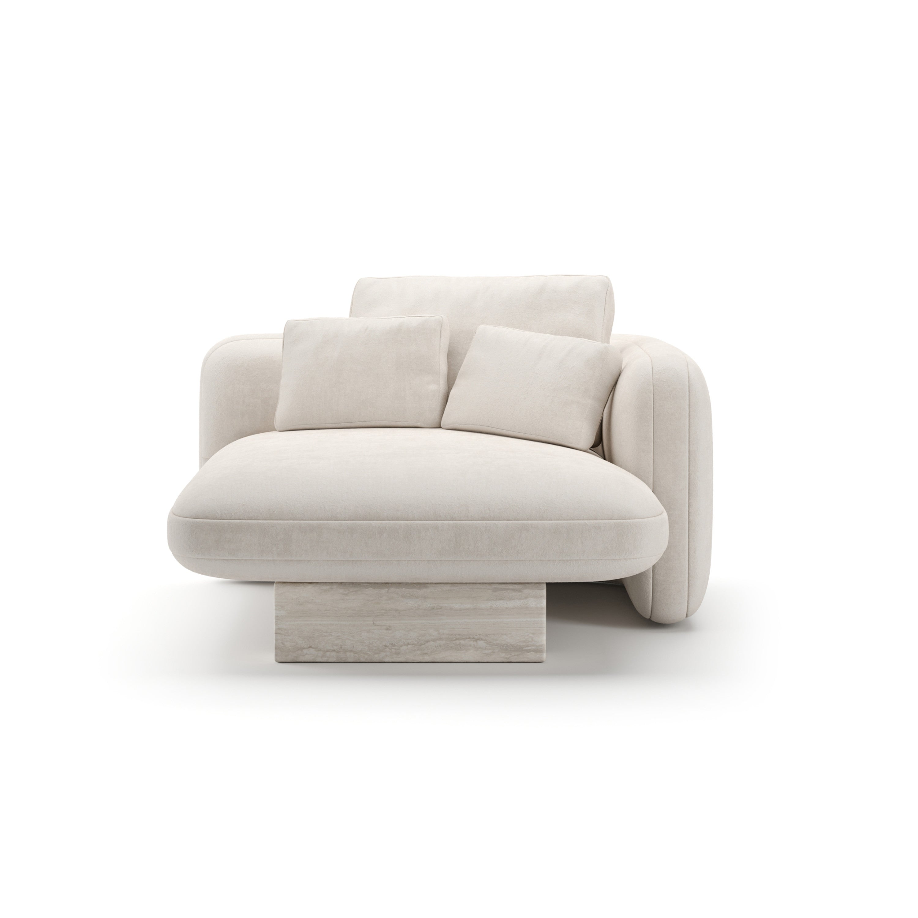 Overlap Raf Chaise Ecru