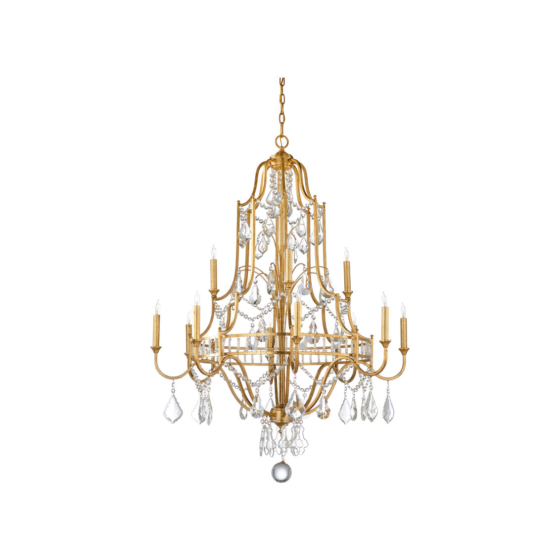 Buckhead Large Chandelier - Gold