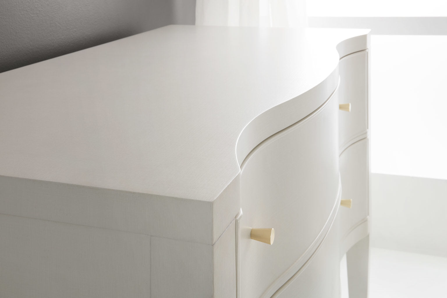 Serpentine Chest-White Linen – Chests by Modern History | Sutter & Vale