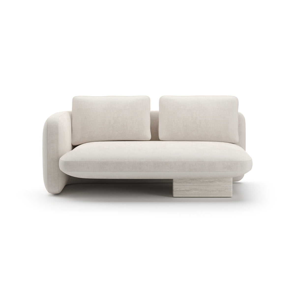 Overlap Laf Loveseat Ecru