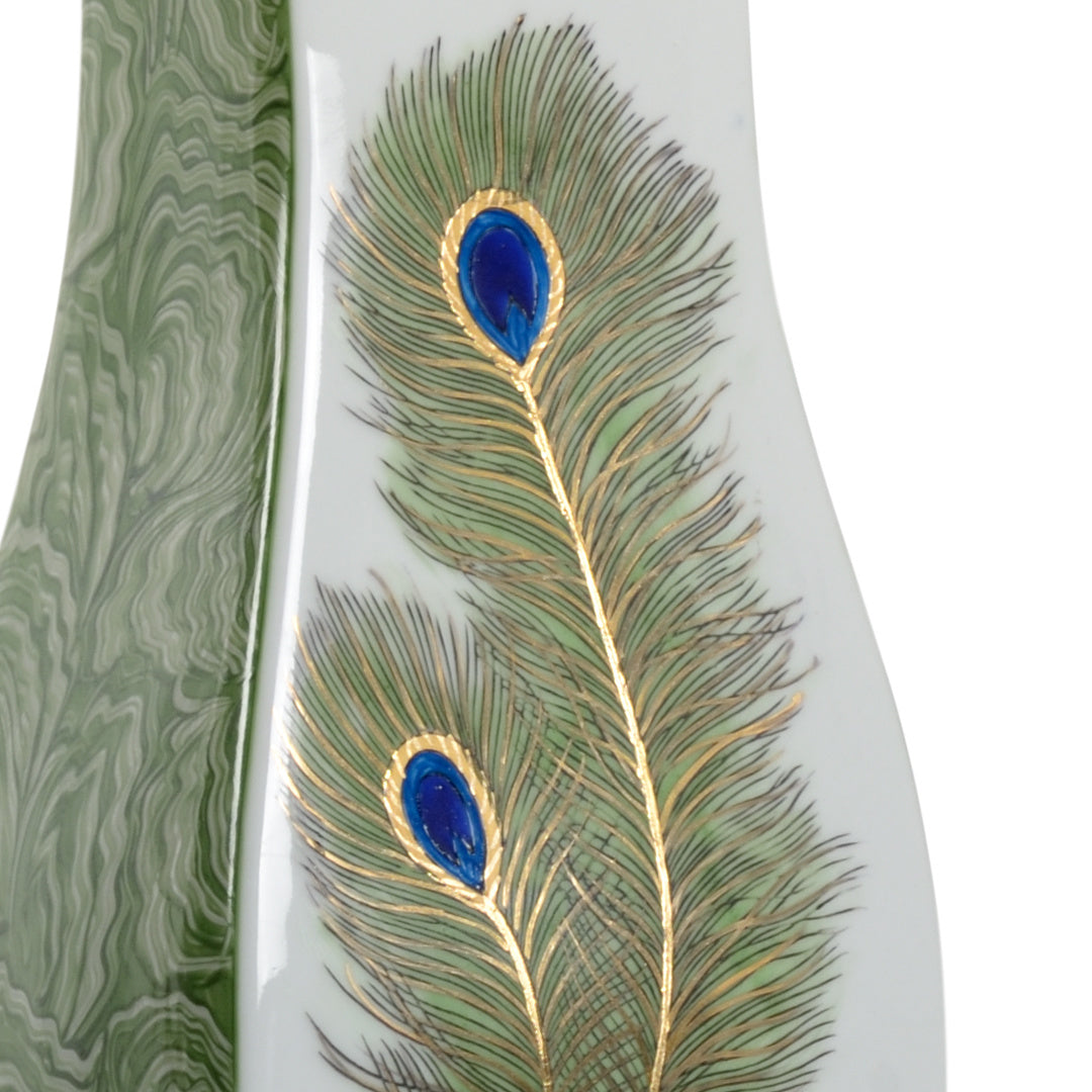 Peacock Feather Lamp in 33 / Ceramic/Porcelain - Chelsea House