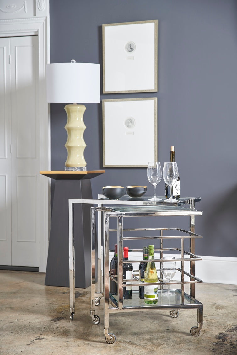 Rankin Bar Cart - Nickel