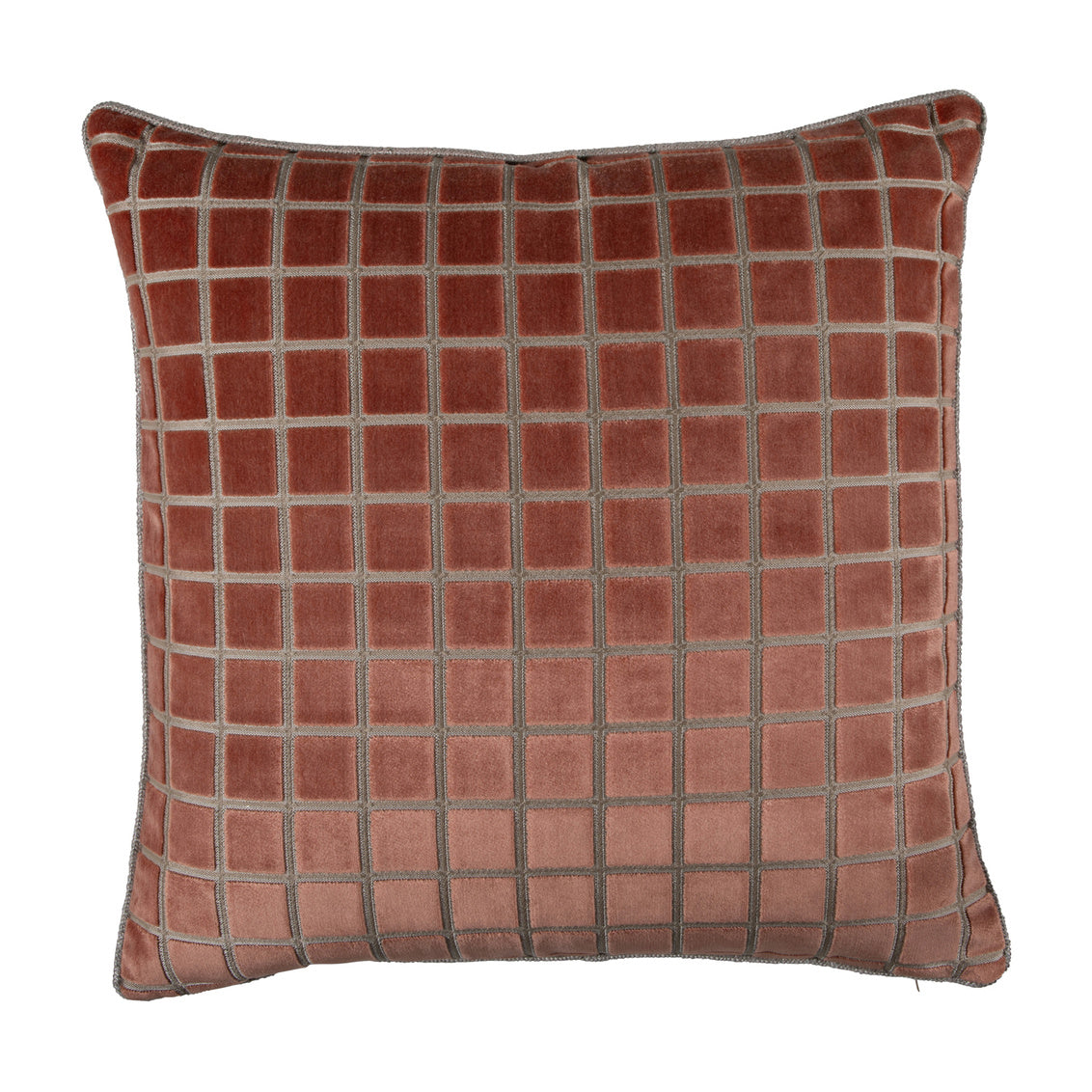 Checkered Terracotta Poly 18x18
