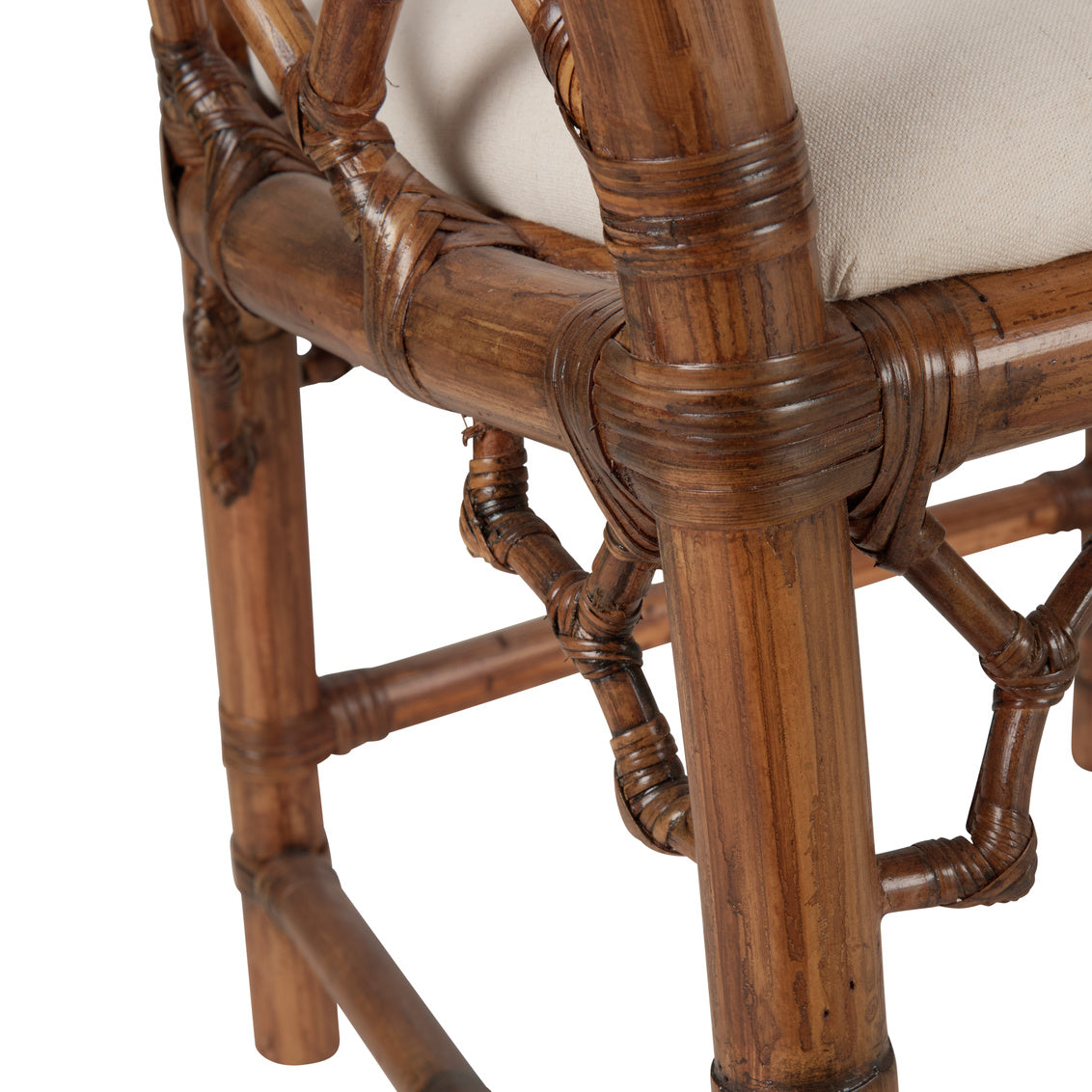 Chippendale Bamboo Arm Chair - Brown in 34 / Rattan - Chelsea House
