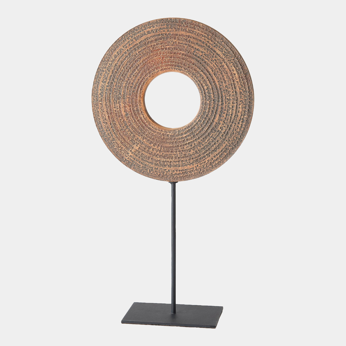 Clayey Rock Sculpture-Rust Red