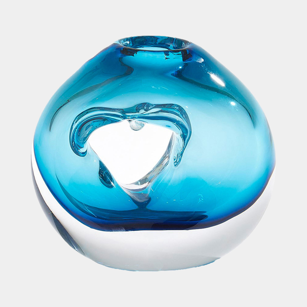 Lacuna Single Hole Glass Blue Vase