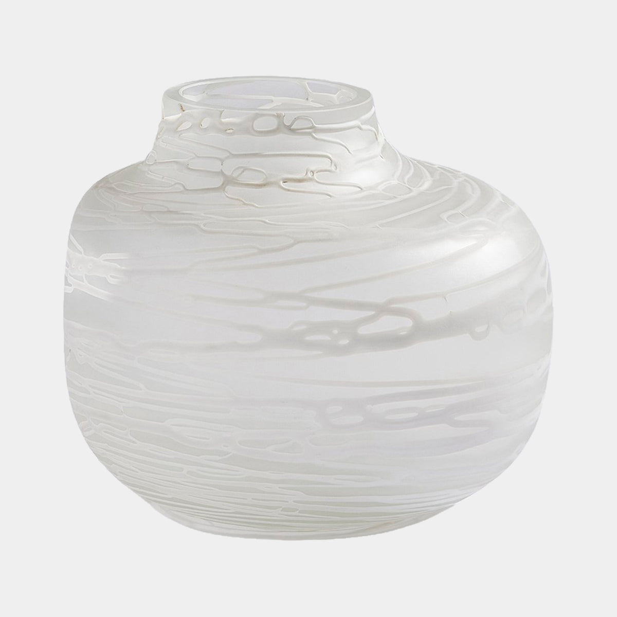Palmata Vase-White