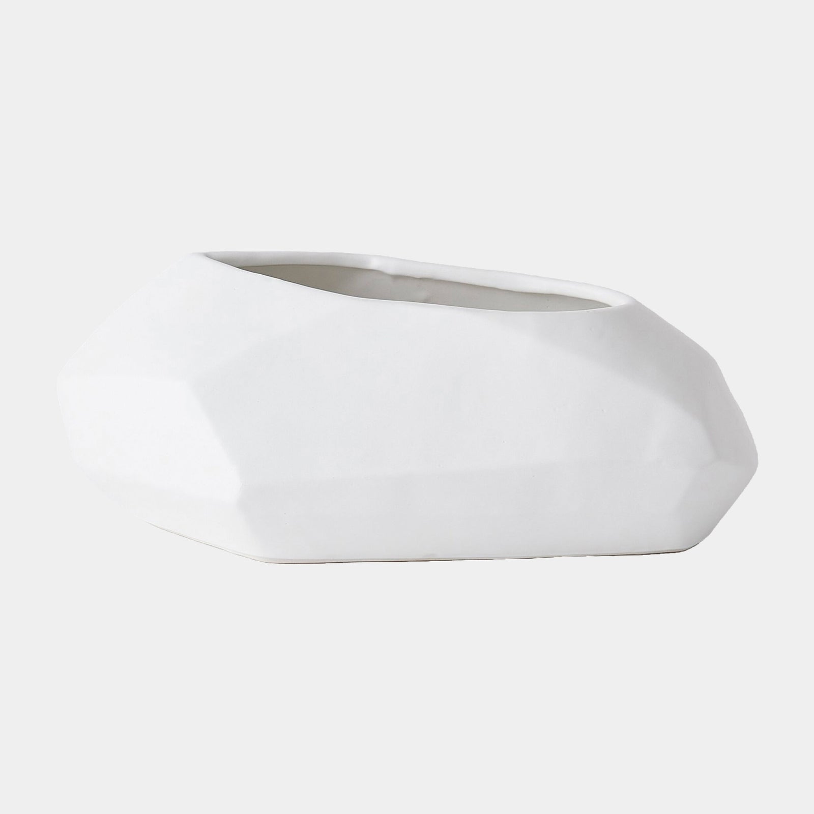 Kryptero Geometric Angled Planter-White