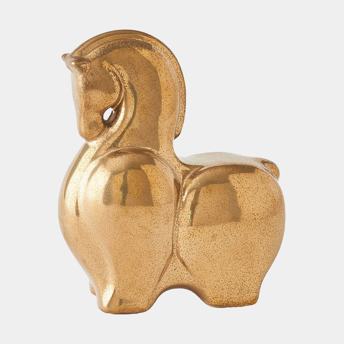 Greek Fat Horse-Head Down-Reactive Gold