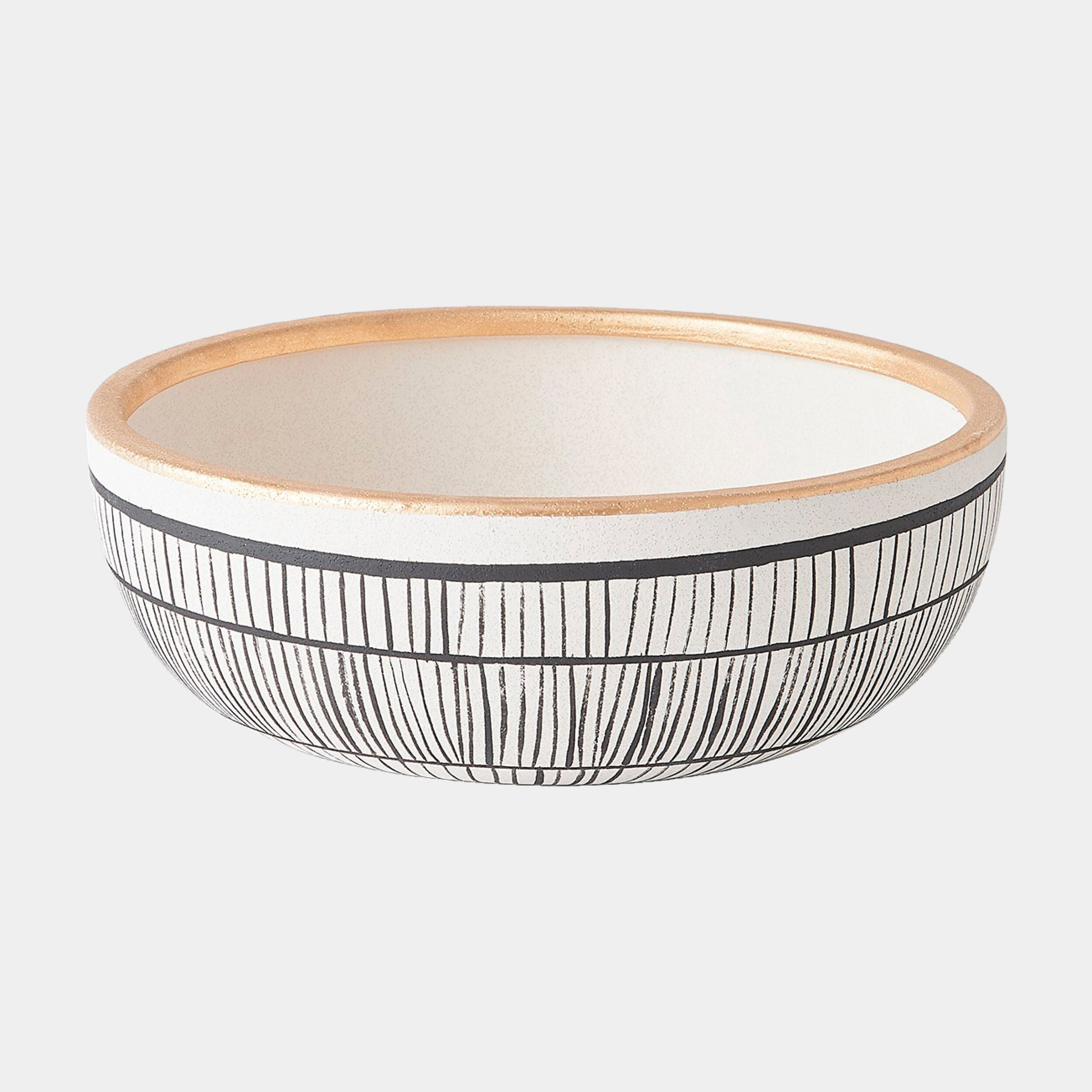 Medallion Black and Beige Bowl