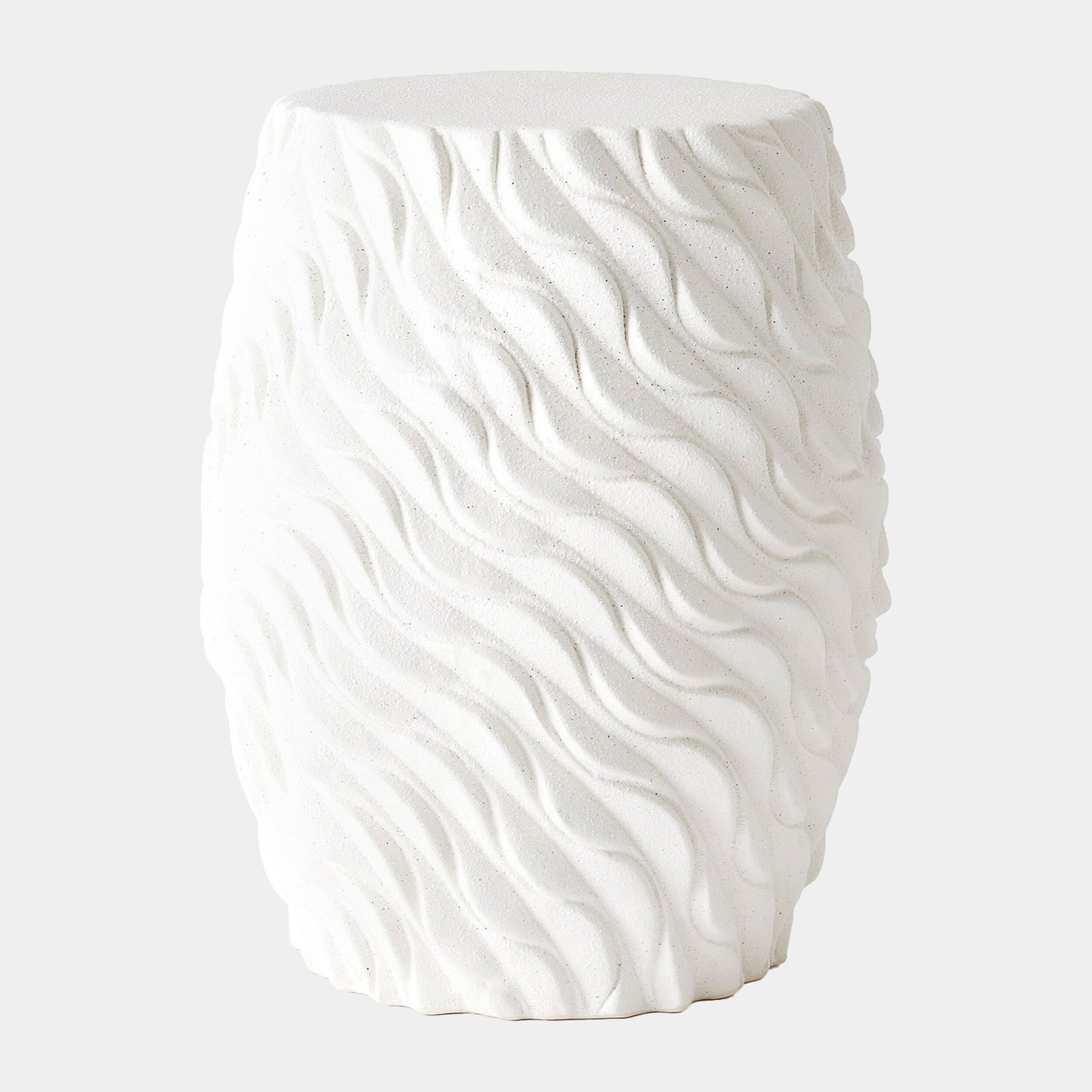 Wave Garden Stool-White