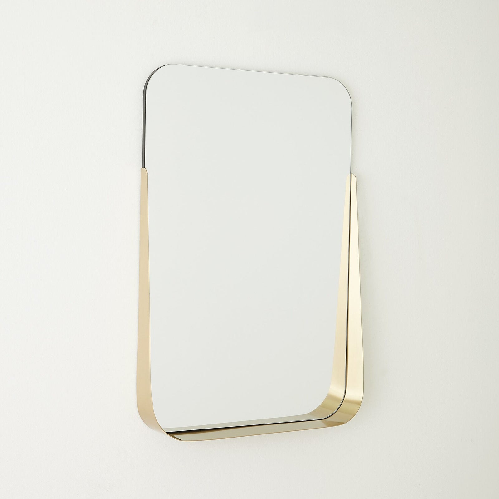 Tucker Shelf Mirror-Brass