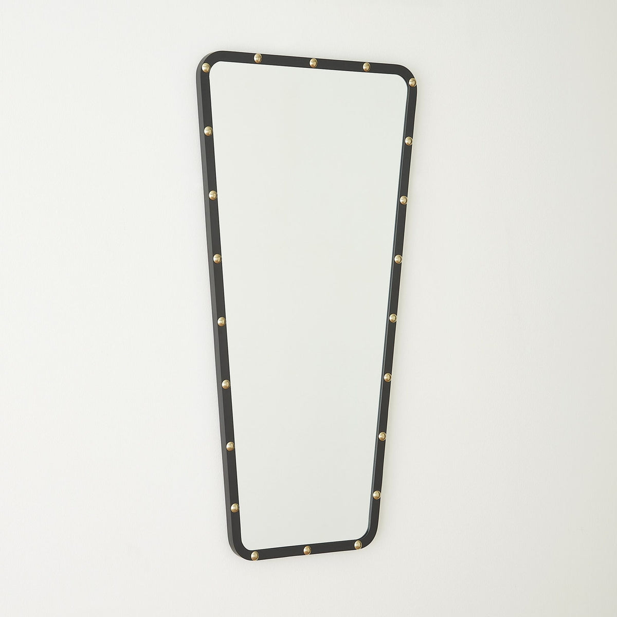 Fremmy Irregular Mirror-Black w/Brass Studs
