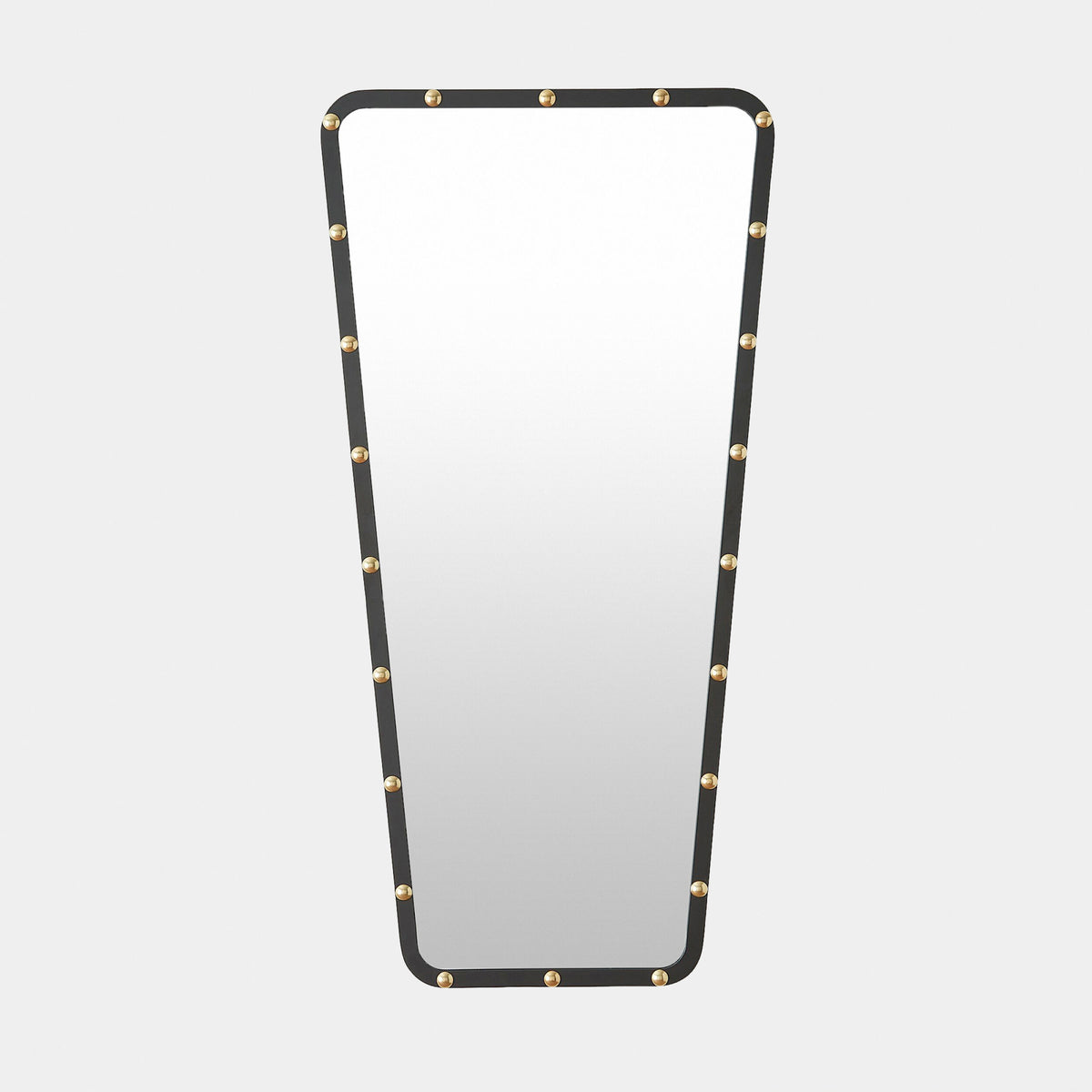 Fremmy Irregular Mirror-Black w/Brass Studs