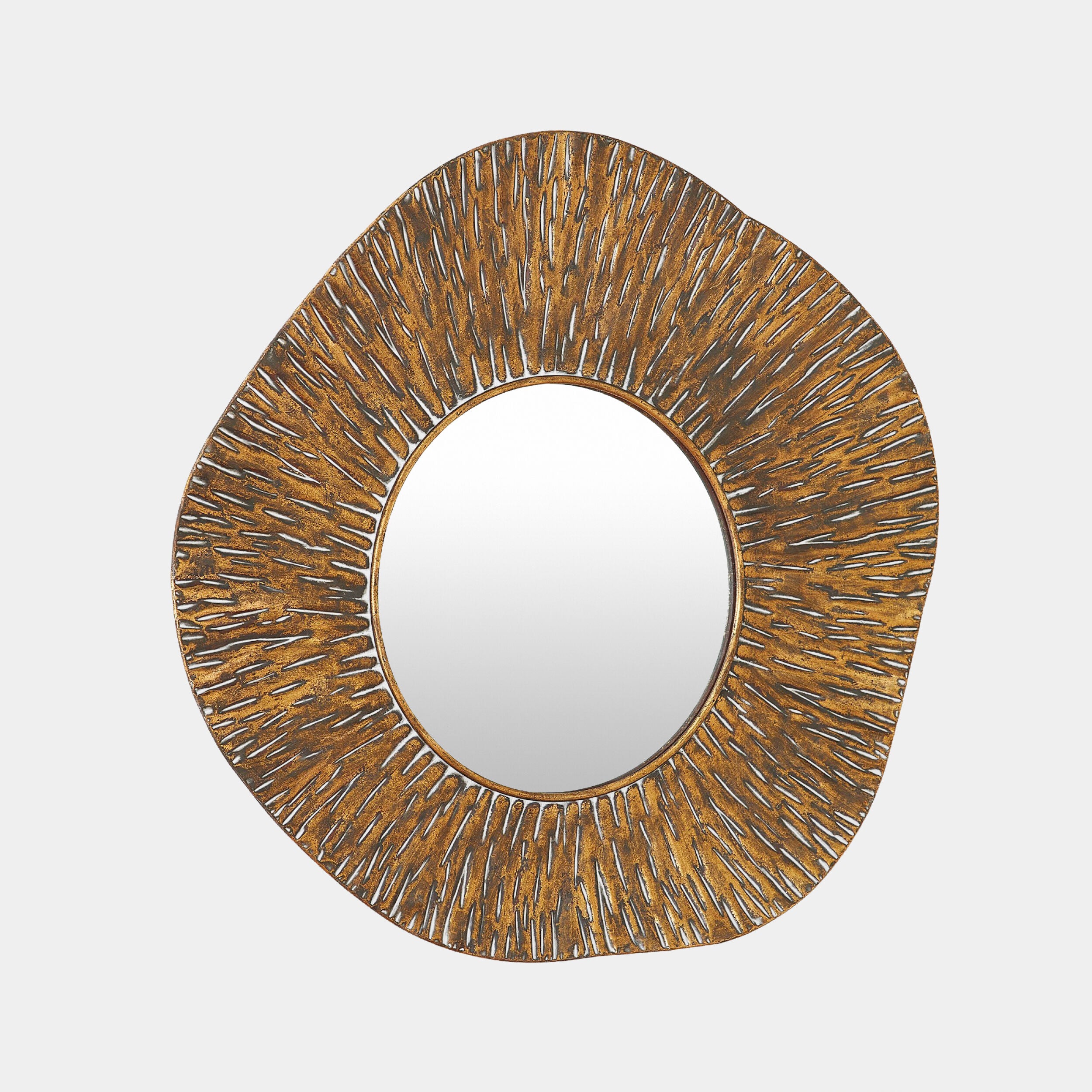 Ameba Wall Mirror-Antique Gold