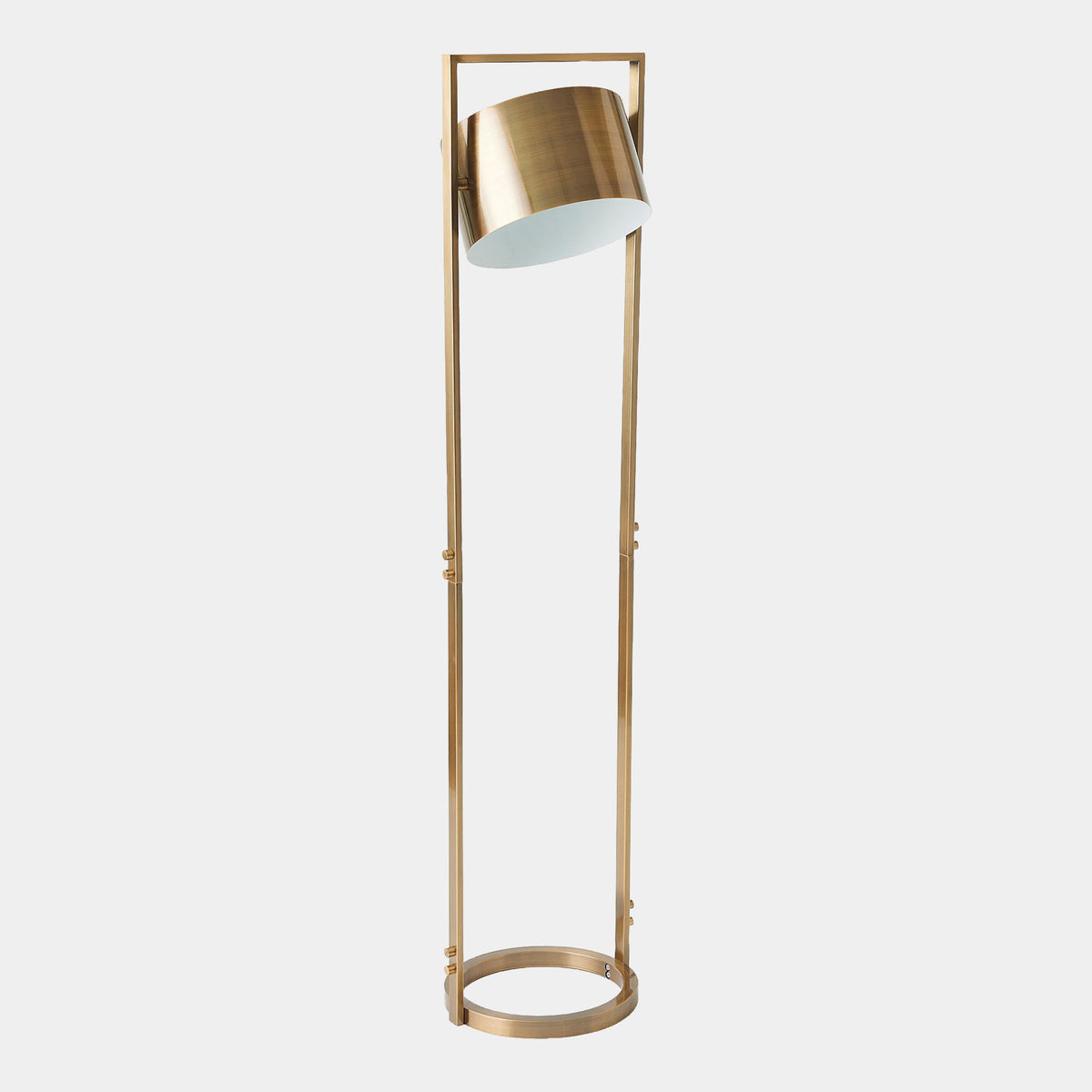 Key Light Metal Floor Lamp-Antique Brass