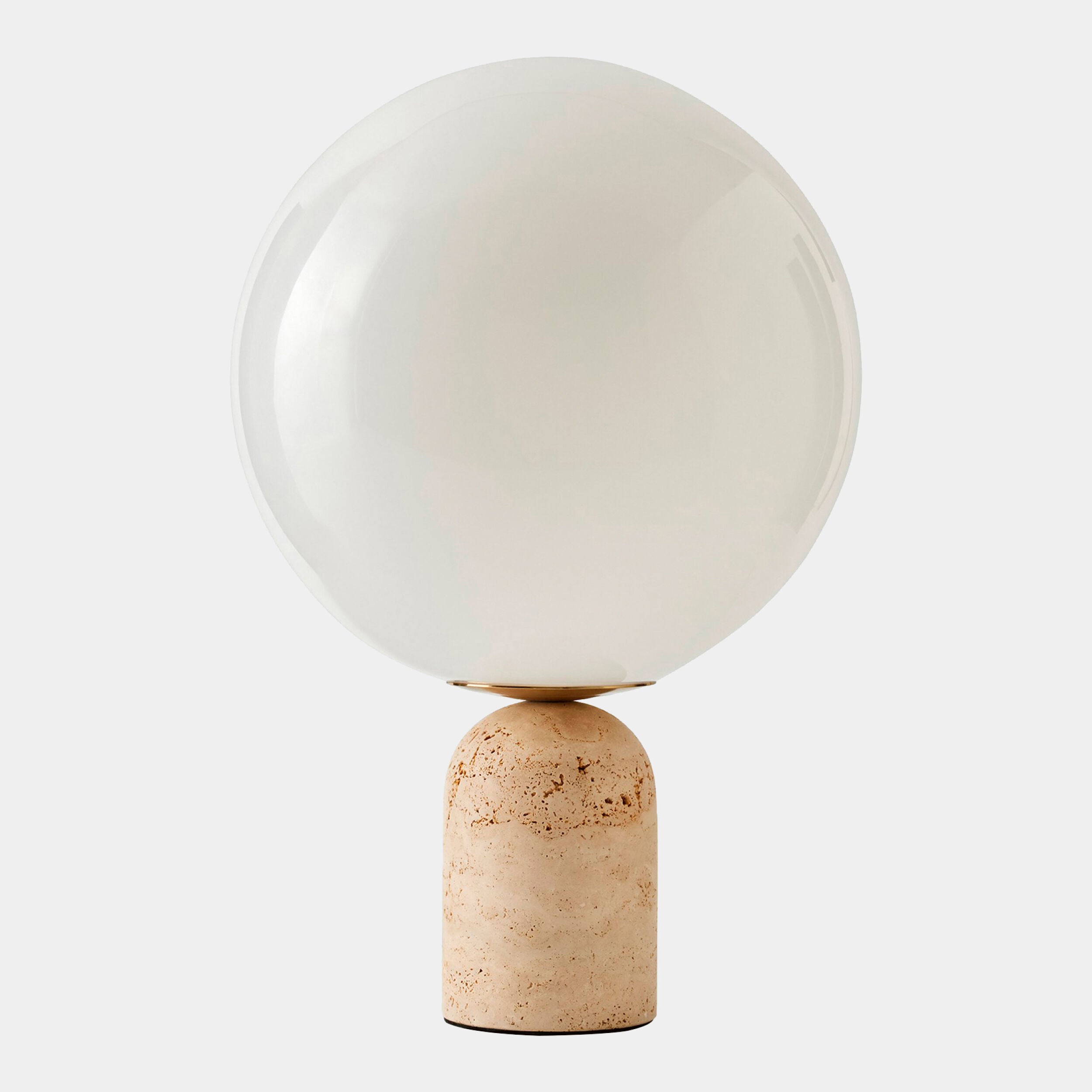 Orb Table Lamp-Travertine