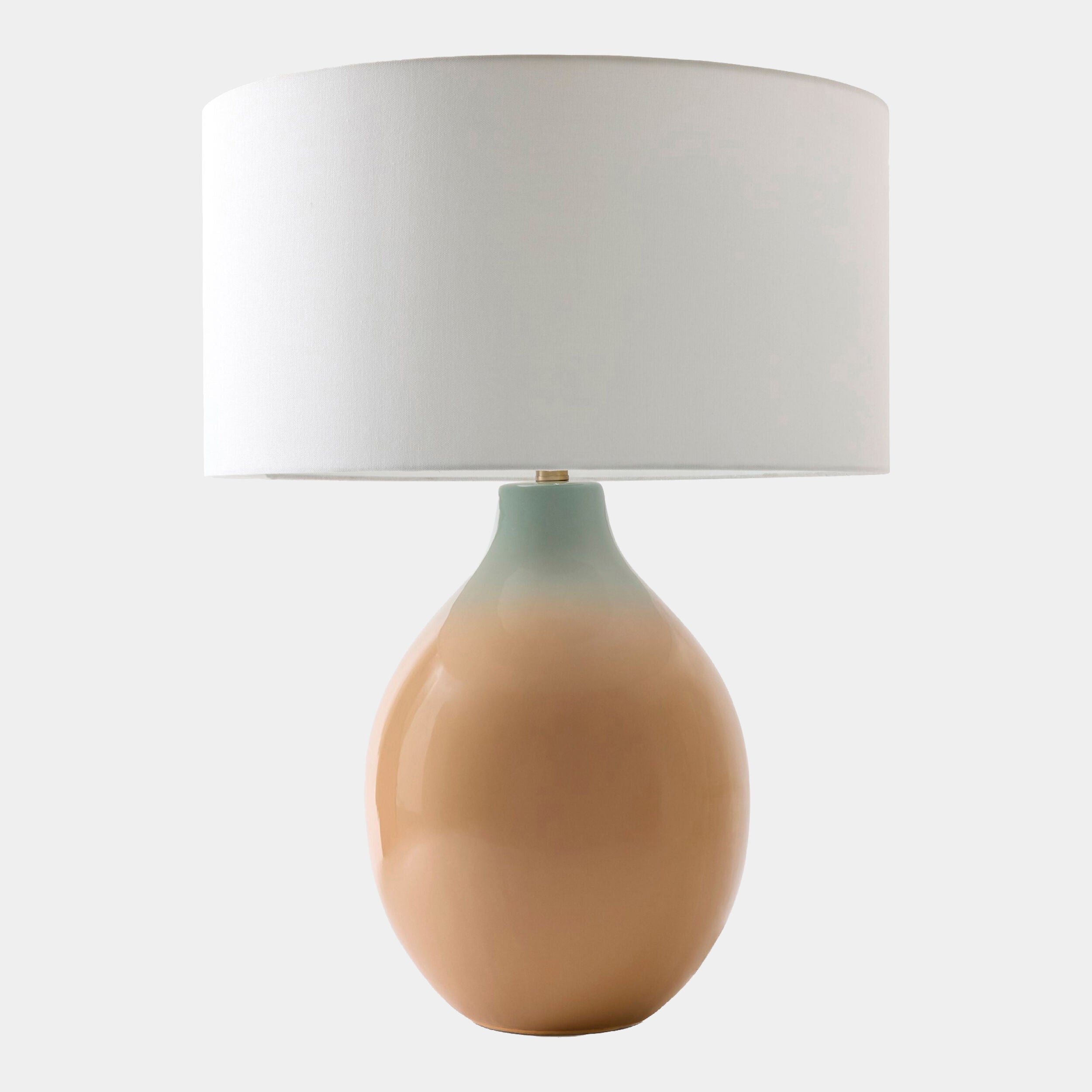Lido Ceramic Table Lamp-Beige/Blue