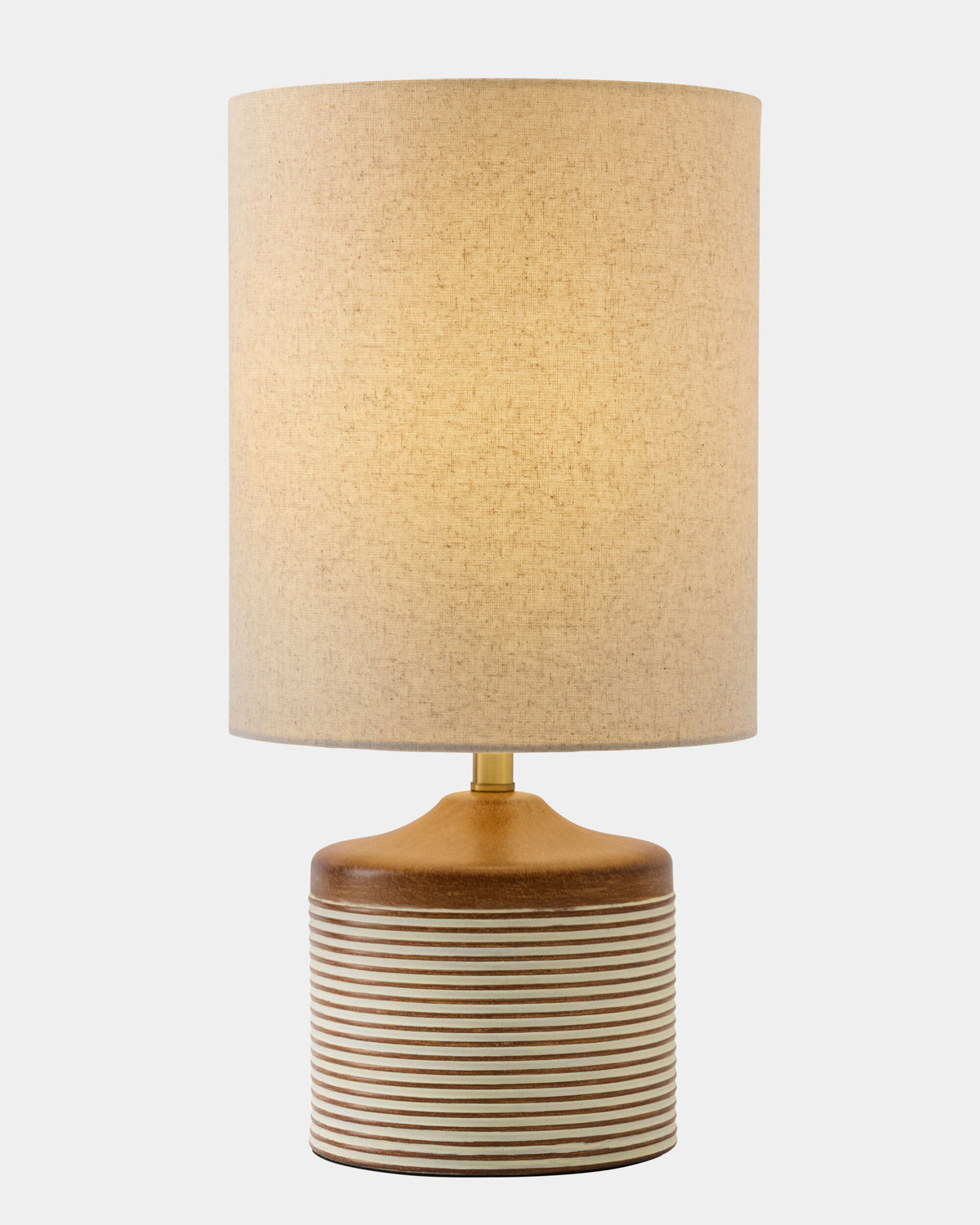 Armen Striped Ceramic Table Lamp-White Stripes