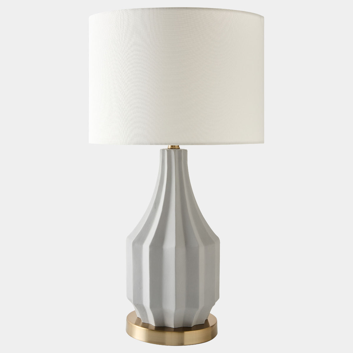 Crandall Fluted Lamp-Gray