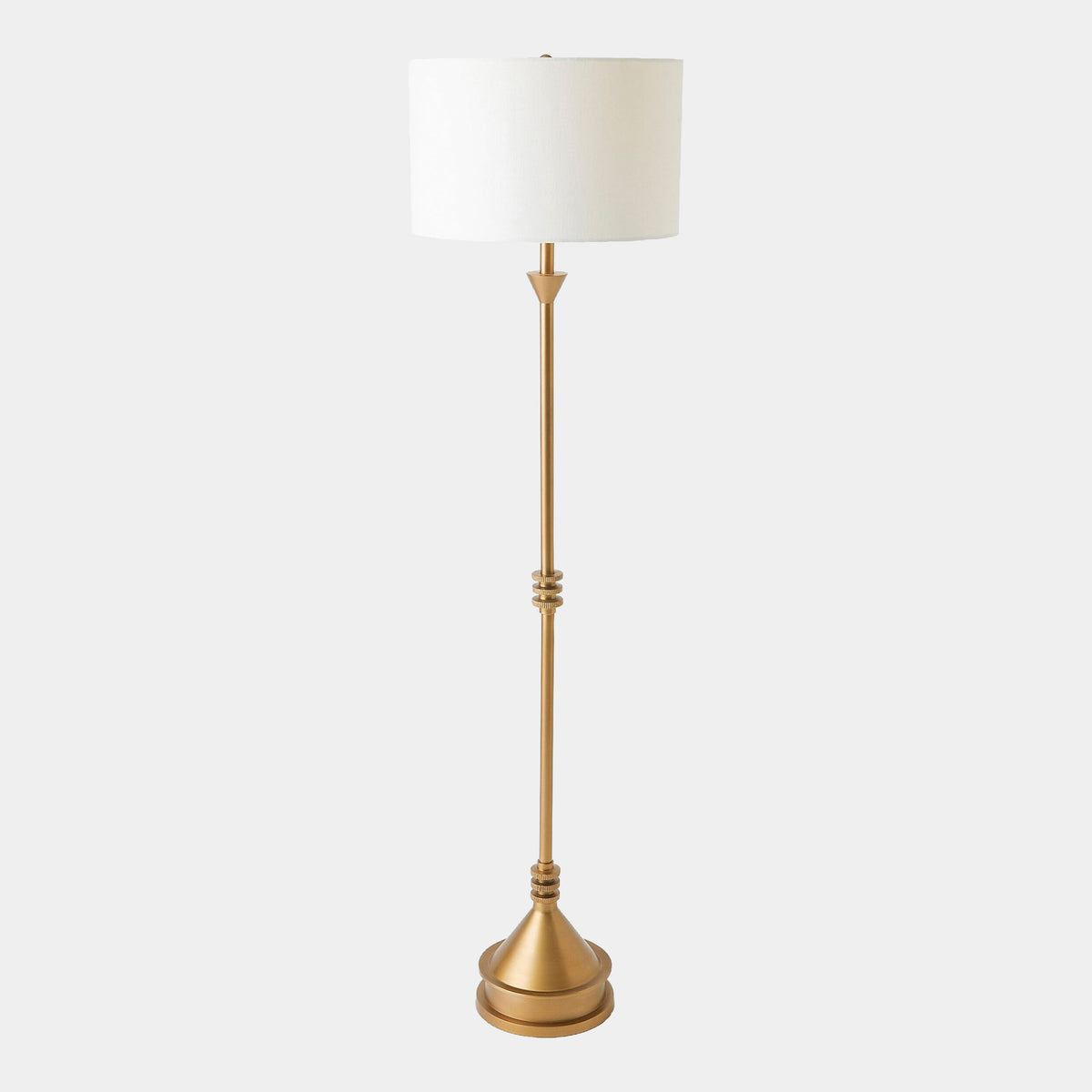 Gear Floor Lamp-Antique Brass