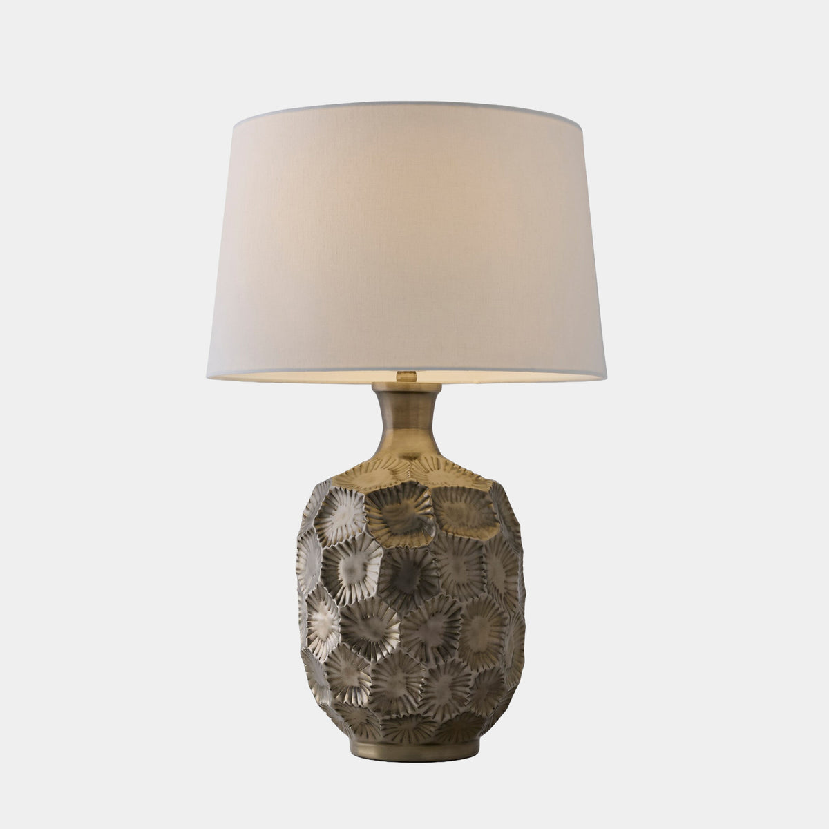 Cecily Hammered Table Lamp-Antique Silver