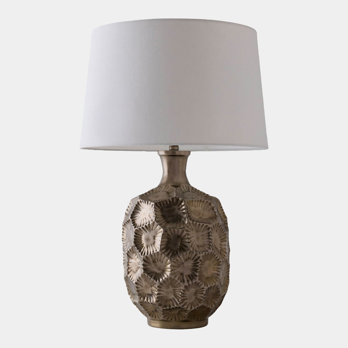 Cecily Hammered Table Lamp-Antique Silver