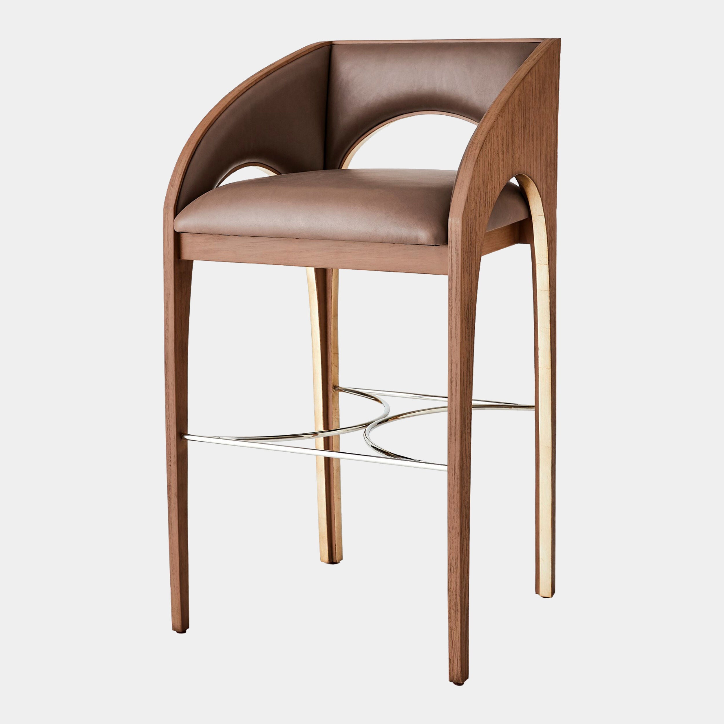 Arches Barstool-Nutmeg/Champagne