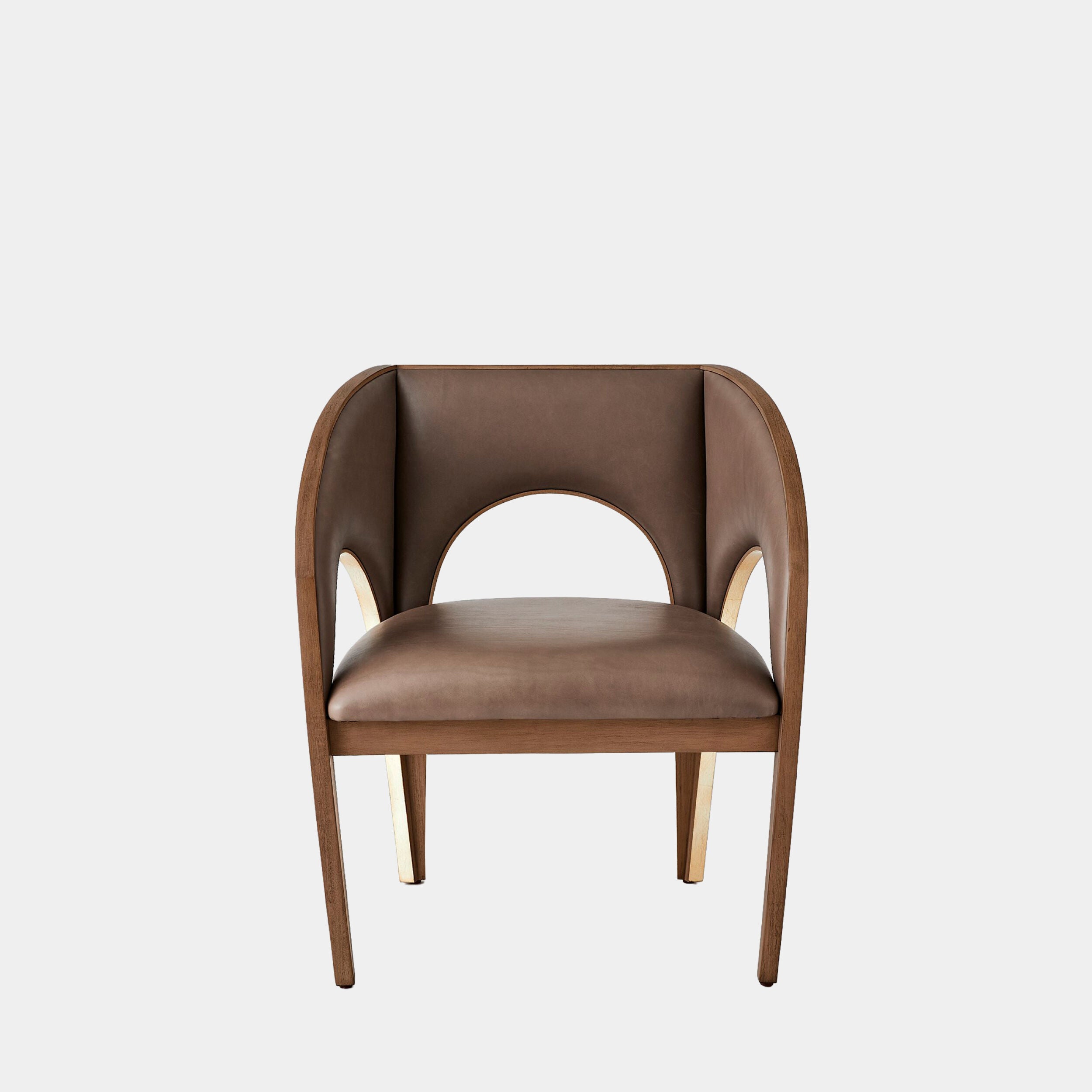 Arches Occasional Chair-Nutmeg/Champagne