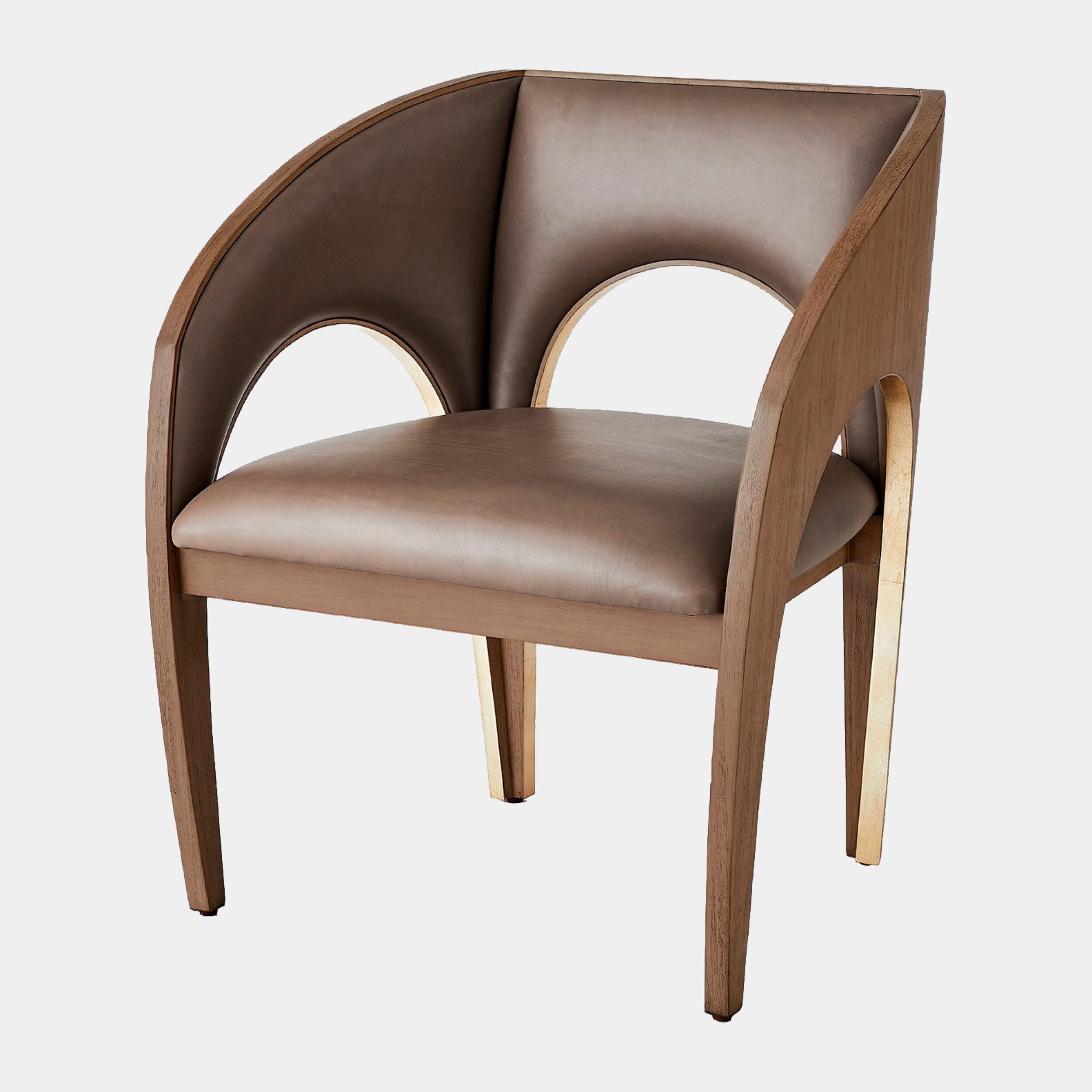 Arches Occasional Chair-Nutmeg/Champagne