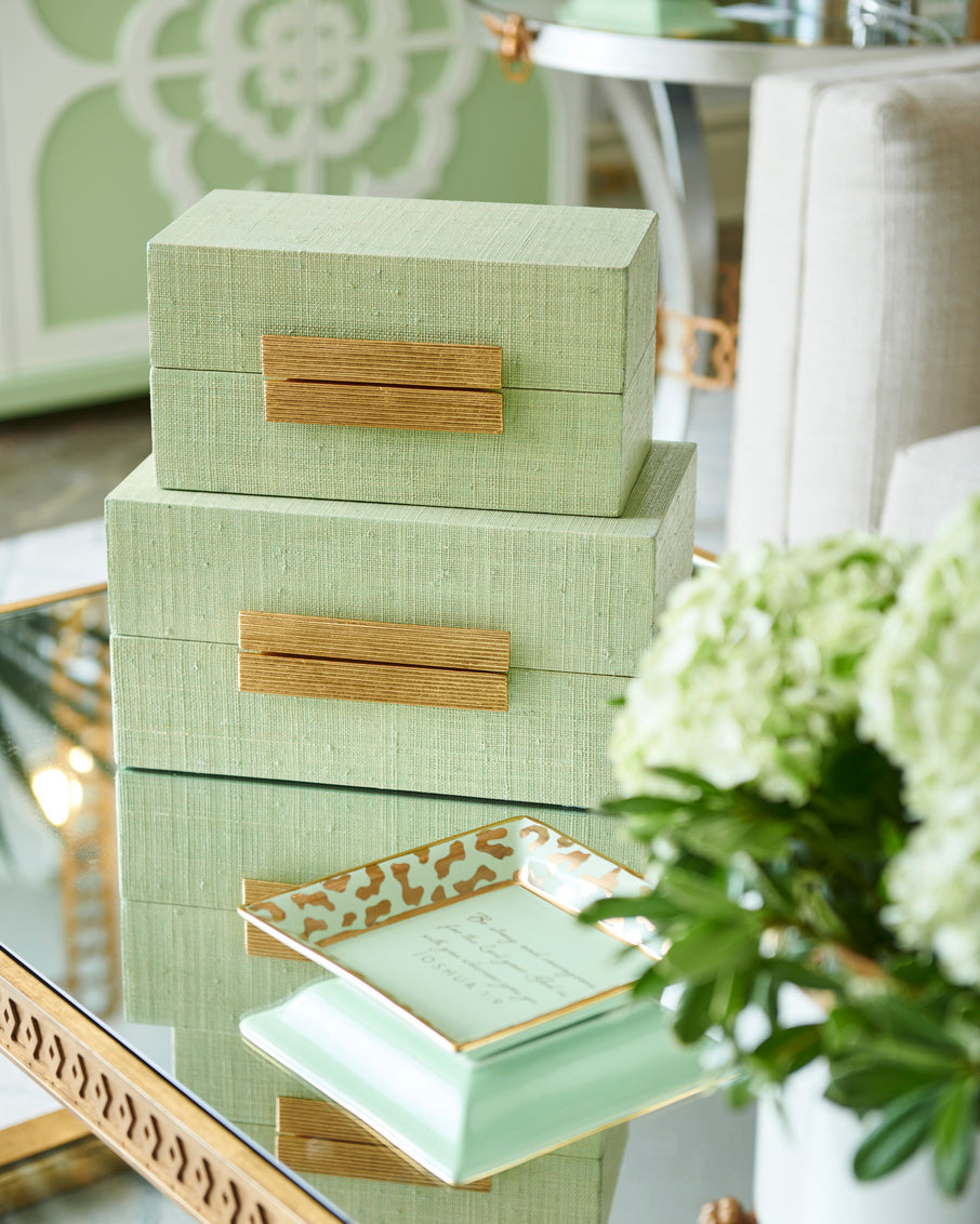 Raffia Boxes - Seafoam (S2)