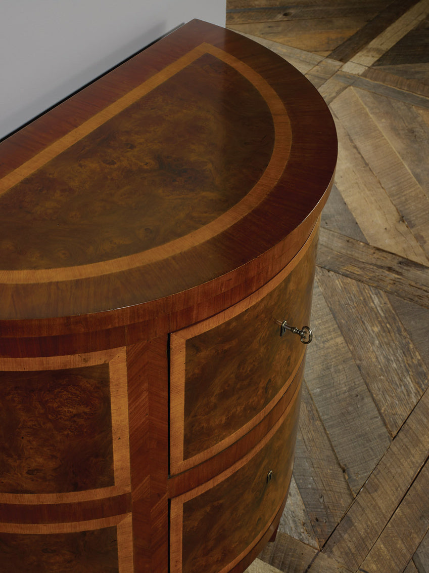 Inlaid Two Drawer Half-Round – Accent Tables by Modern History | Sutter & Vale