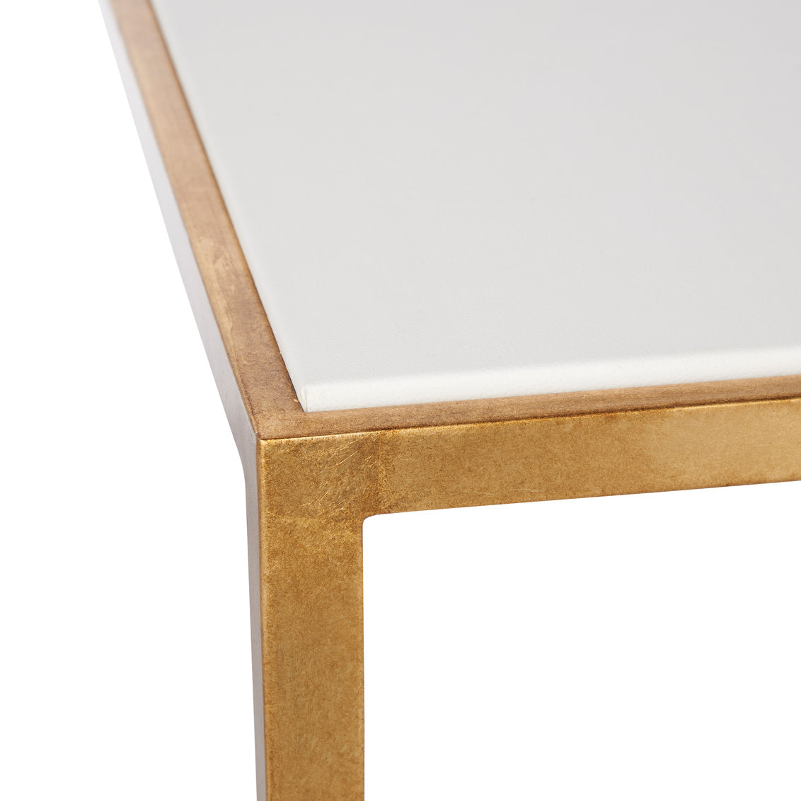 Vosges Console in White / Leather - Chelsea House