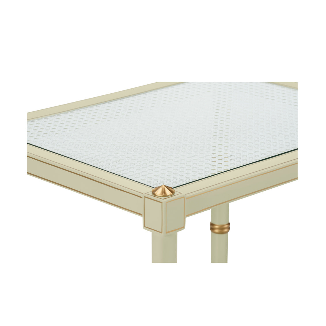 Conner Cane End Table - Green in 28.5 / Wood - Chelsea House