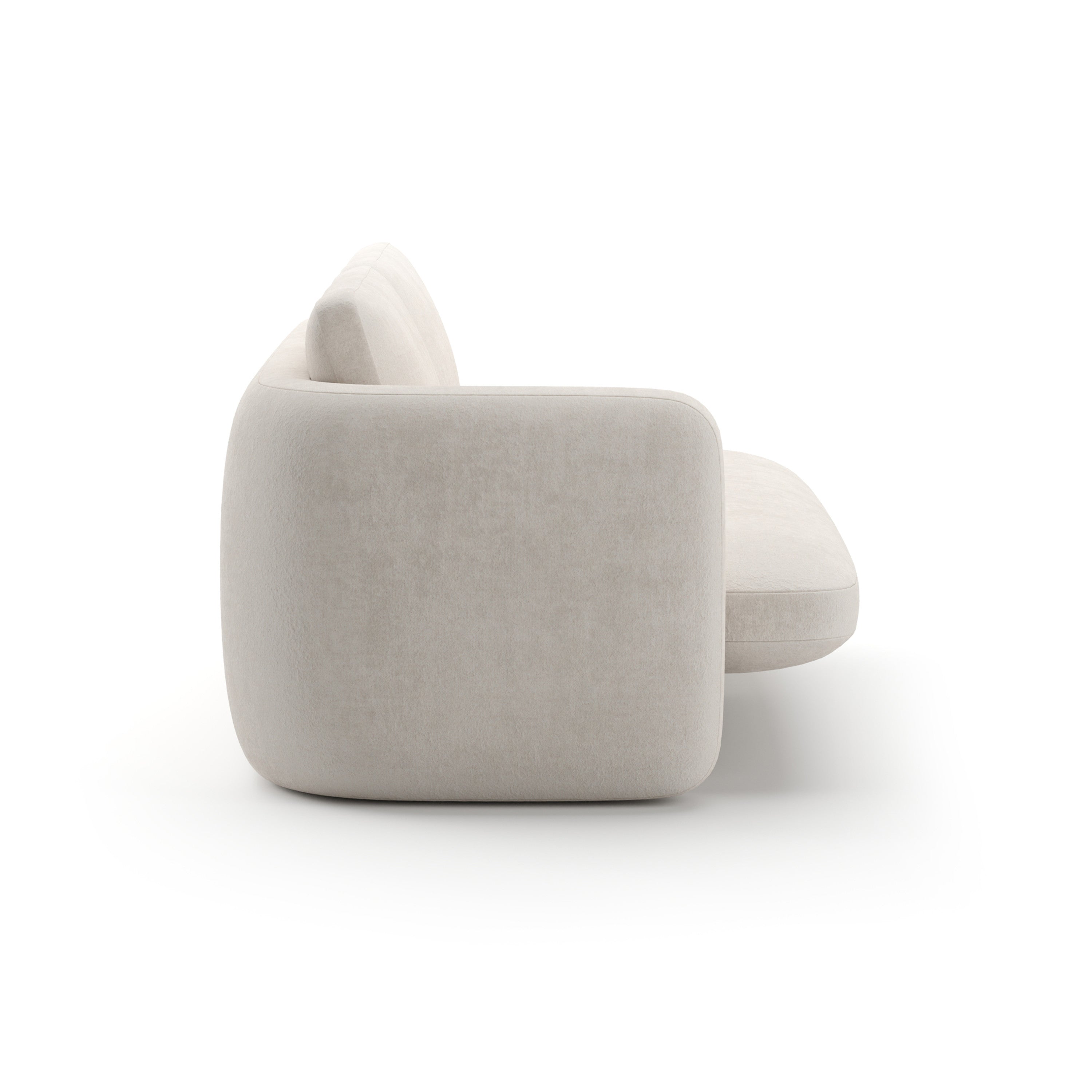Overlap Laf Loveseat Ecru