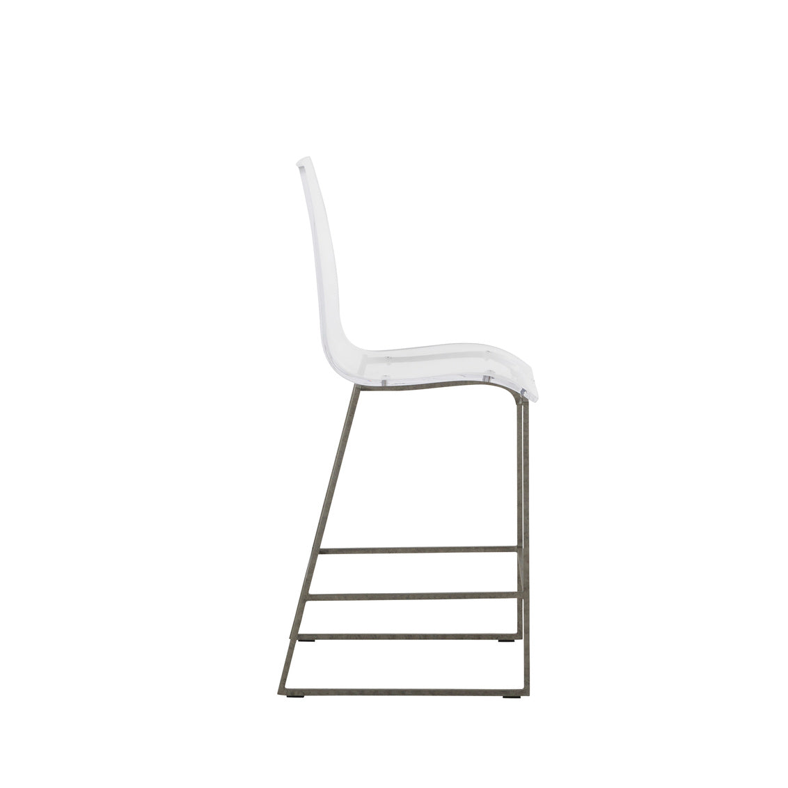 King 24.75' Counter Height Stool - Silver