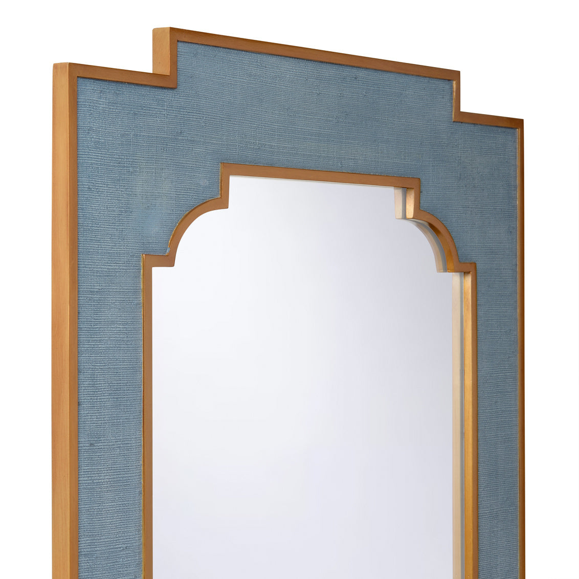 Yangon Mirror - Blue in 46 / Wood - Chelsea House