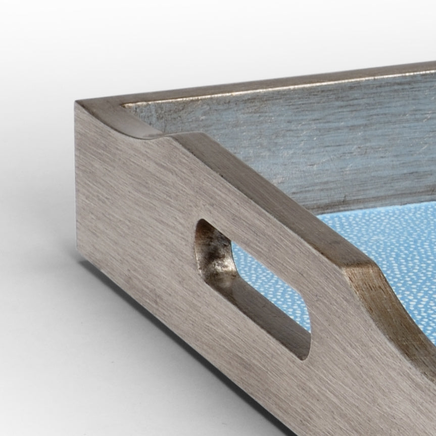 Small Blue Shagreen Tray