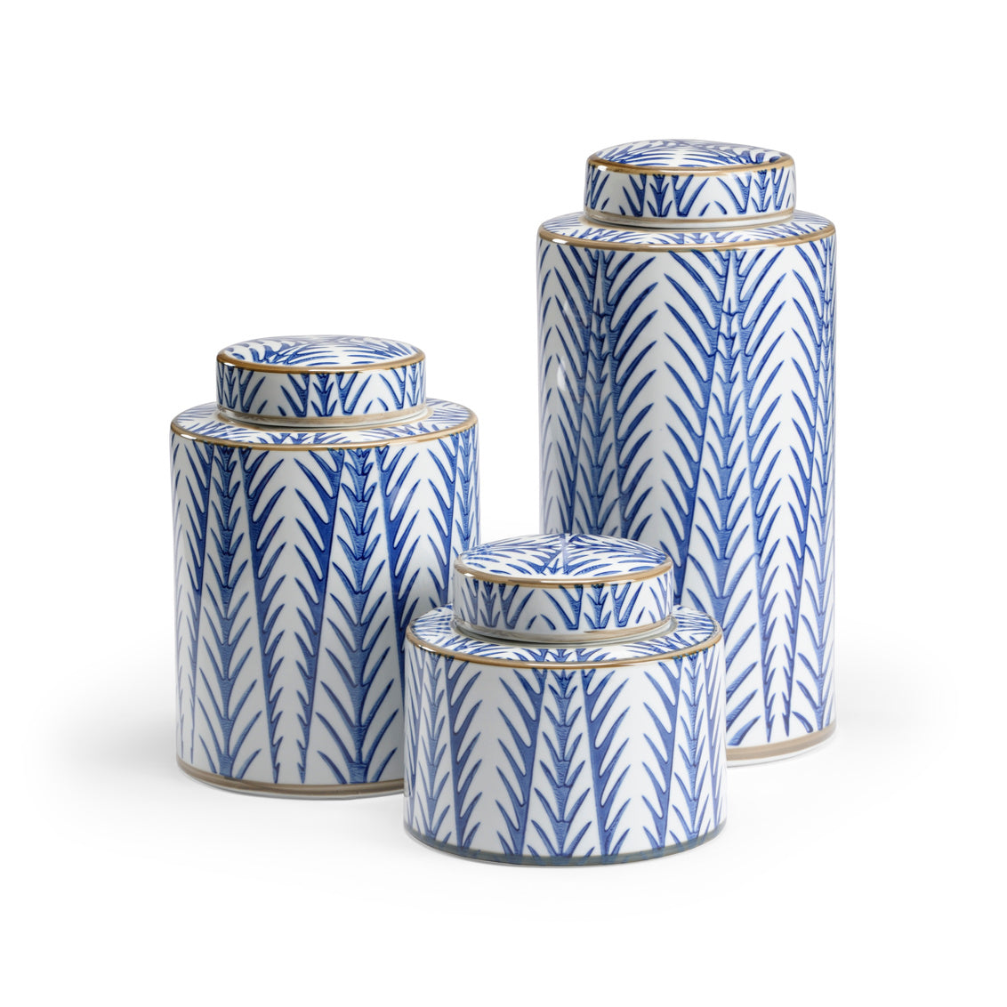 Blue Fronds Canisters (S3)