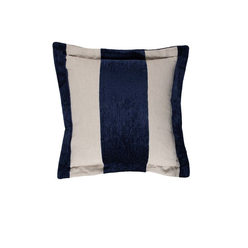 Wide Stripe Chenille Navy Poly 14x24