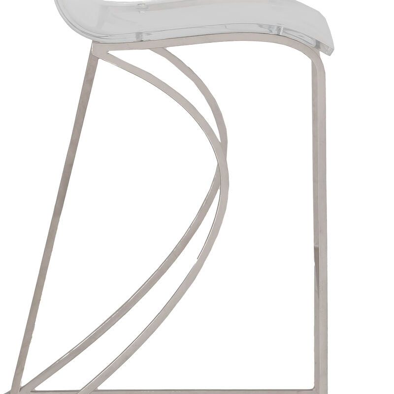 Johnson 24.75' Counter Height Stool - Silver