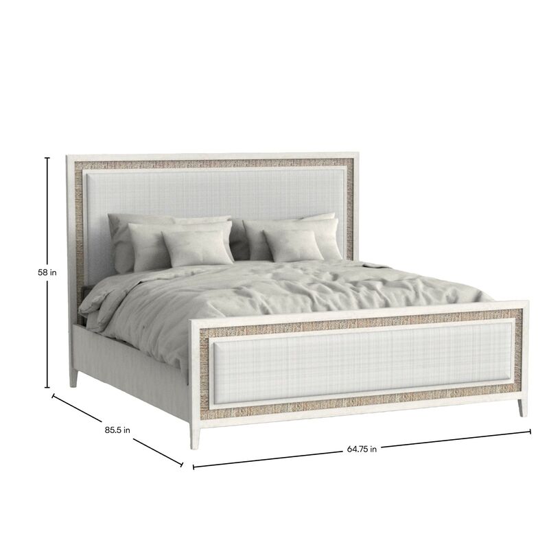 Grand Bermuda Queen Bed - Whitewash
