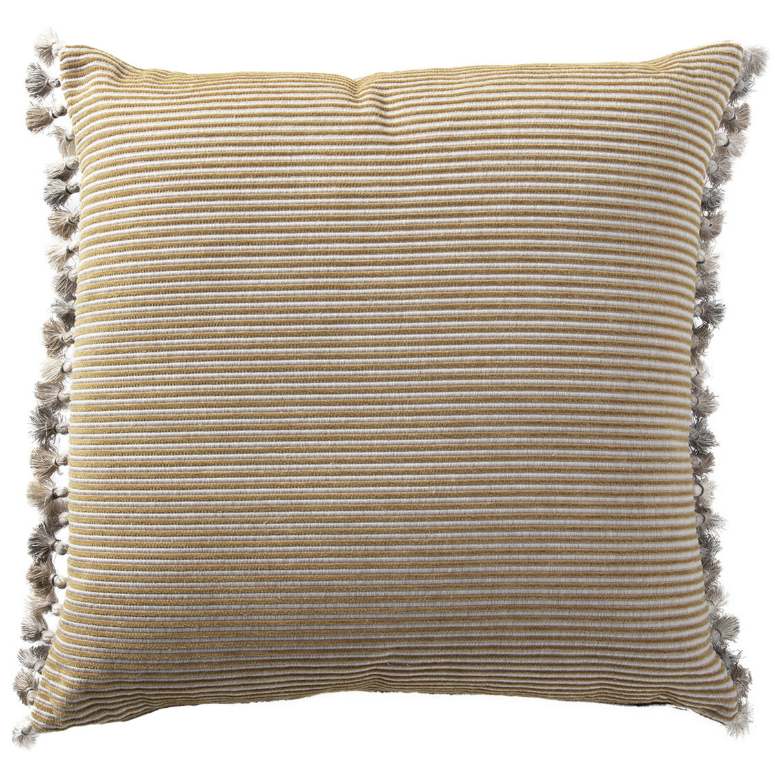 Textured Stripe Mustard Feather 26x26