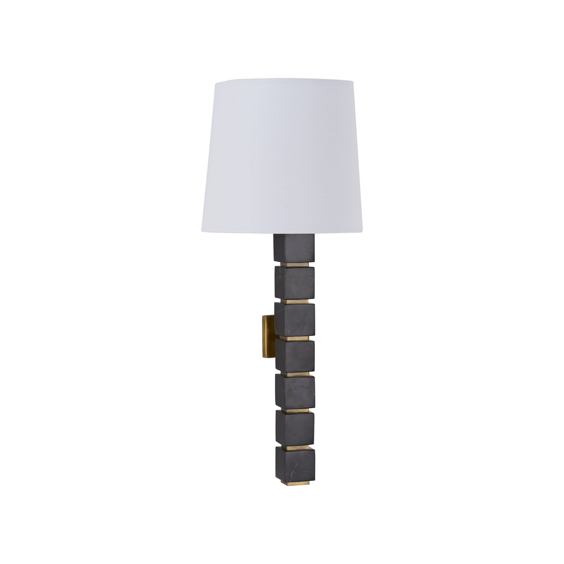 Astor Sconce Aged Brass & Black Marble