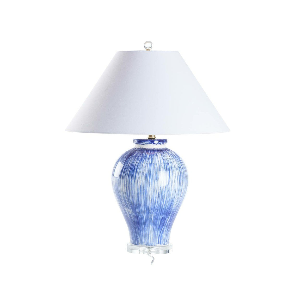 Dree Table Lamp in Blue/White Glaze / Ceramic/Porcelain - Chelsea House
