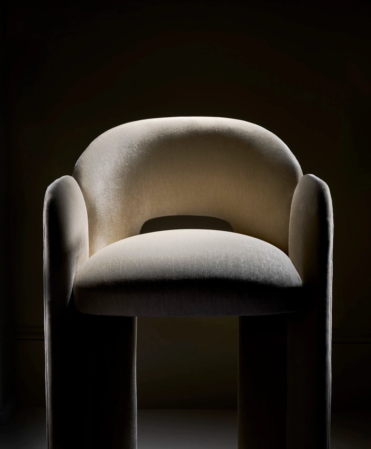 Overlap Bar Stool Ivory