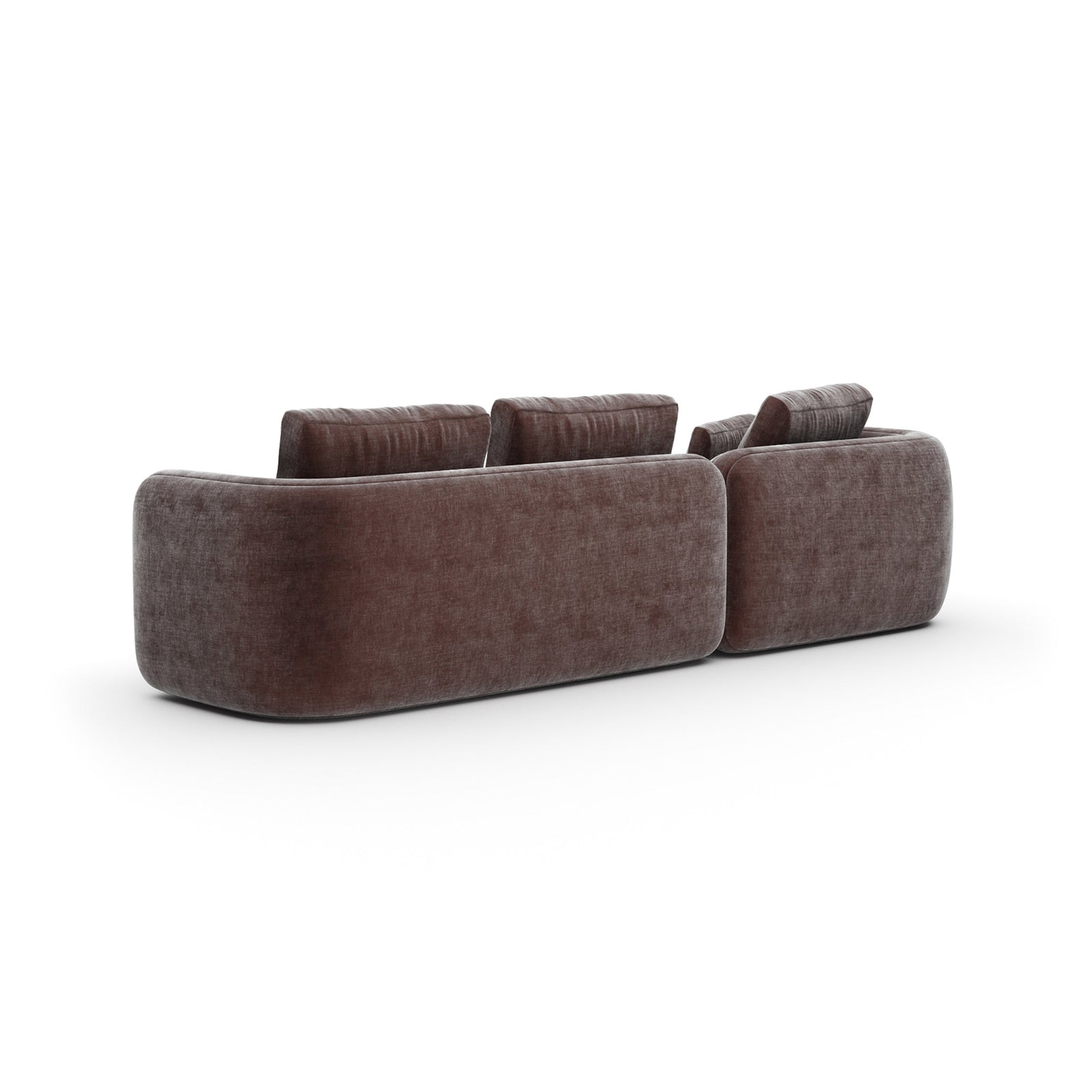 Overlap Left Chaise Sec Small Dk Taupe