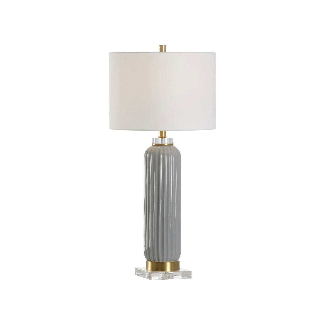 Samuel Ceramic Lamp - Gray in 31 / Ceramic/Porcelain - Chelsea House