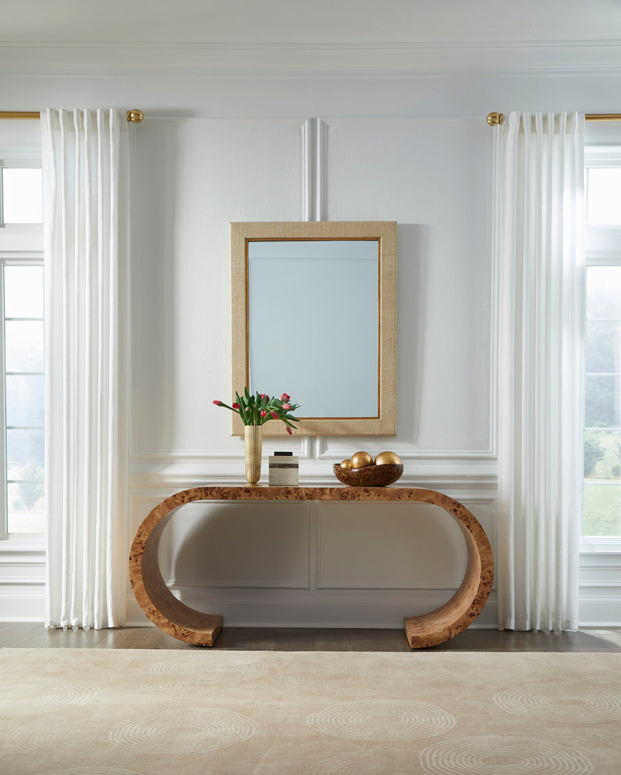 Warwick Mirror - Cream in 46 / Raffia - Chelsea House
